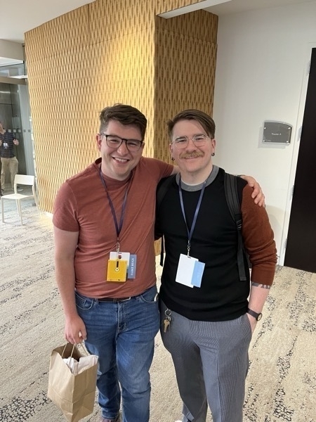 A photo of myself and Josh O'Halloran post-conference