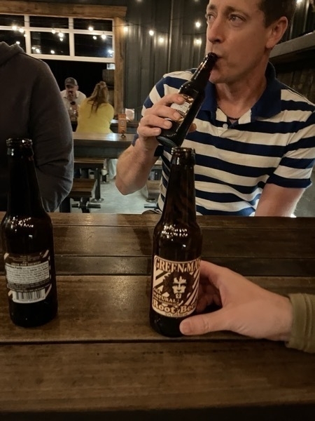 A photo of 3 different bottles of the same root beer